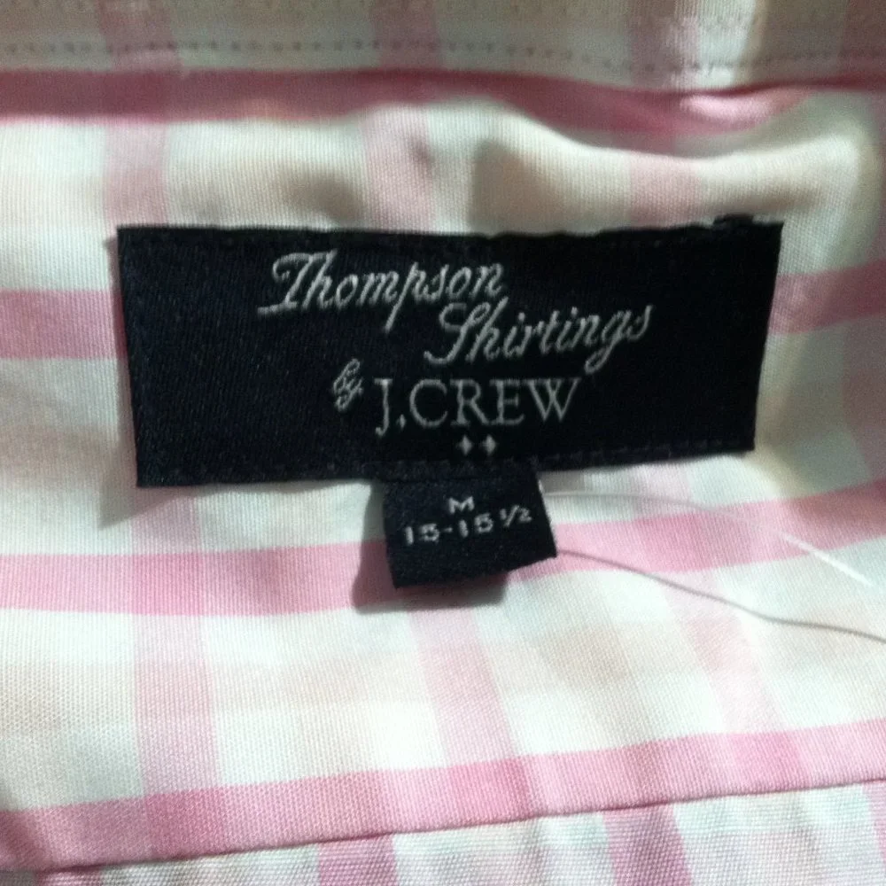 J.CREW MENS NEW PINK 100%COTTON DRESS SHIRT SIZE: M(15-15.5) - Picture 4 of 4
